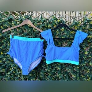 ▪️Tempt Me‎ Ruffle Detail High Waisted Bathing Suit